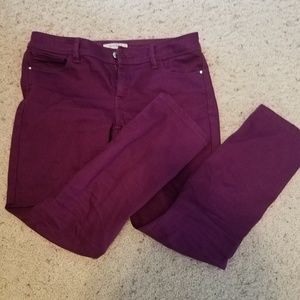 Purple cropped pants